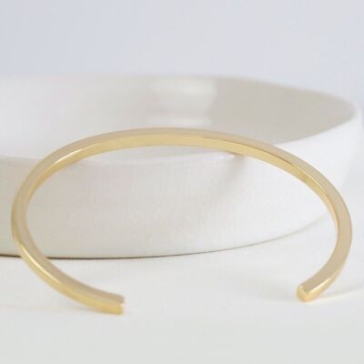 Polished Gold Bar Bangle