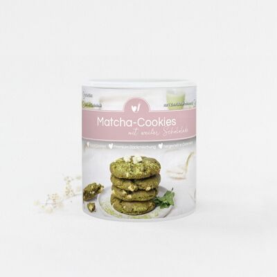 Mezcla para hornear galletas matcha con chocolate blanco