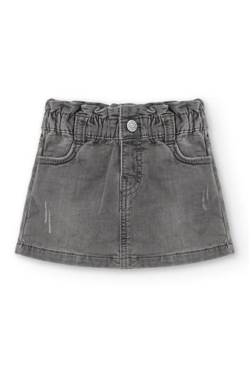 Jupe bébé en jean anthracite Réf : 83263 2