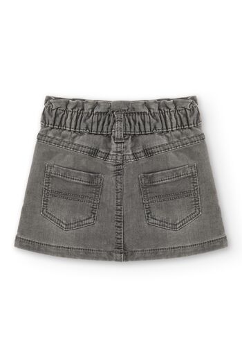 Jupe bébé en jean anthracite Réf : 83263 3