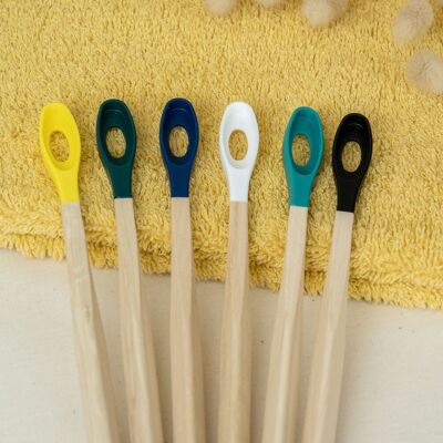 Set di 12 - Manico per spazzolino ricaricabile in legno - la Maline