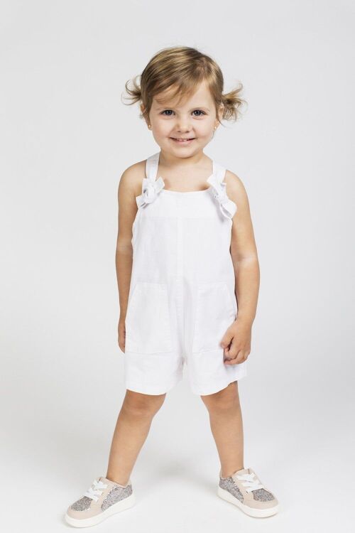 White baby dungarees Ref: 79019