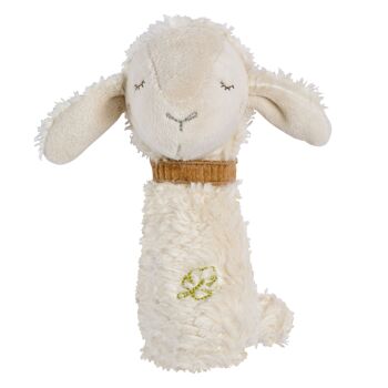 Hochet barre mouton NATUR – jouet de motricité avec hochet et coton biologique (kbA) 1