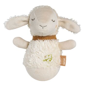 Mini mouton debout NATURE – jouet de motricité amusant en coton biologique (kbA) à saisir, toucher, palper et pousser 1