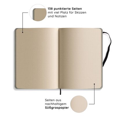 Cuaderno/diario/libro de escritura sostenible A5 hecho de papel de hierba dulce – Nari