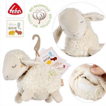 Animal chauffant mouton NATUR - en coton biologique issu de l'agriculture biologique certifiée (kbA) avec sac chaud/froid amovible - oreiller en grains 5