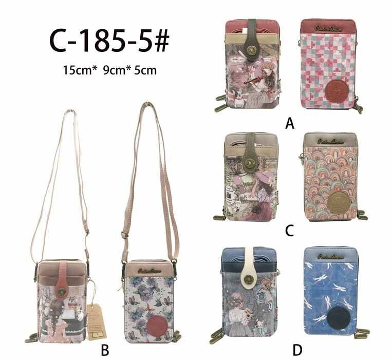 Borsa per cellulare Sweet Candy con 3 scomparti e polso