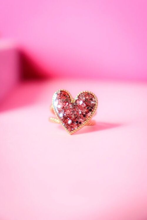 Bague coeur rose gold