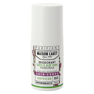 Deodorante purificante certificato biologico - senza sali di alluminio - tutti i tipi di pelle