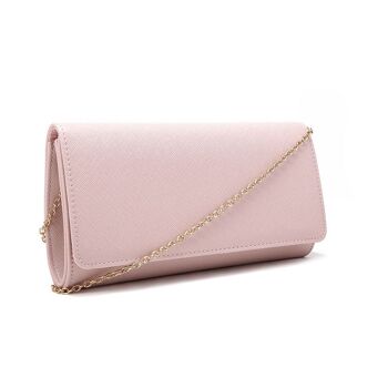 Tiana Classic Design Long Clutch Bag with Chain Strap 2