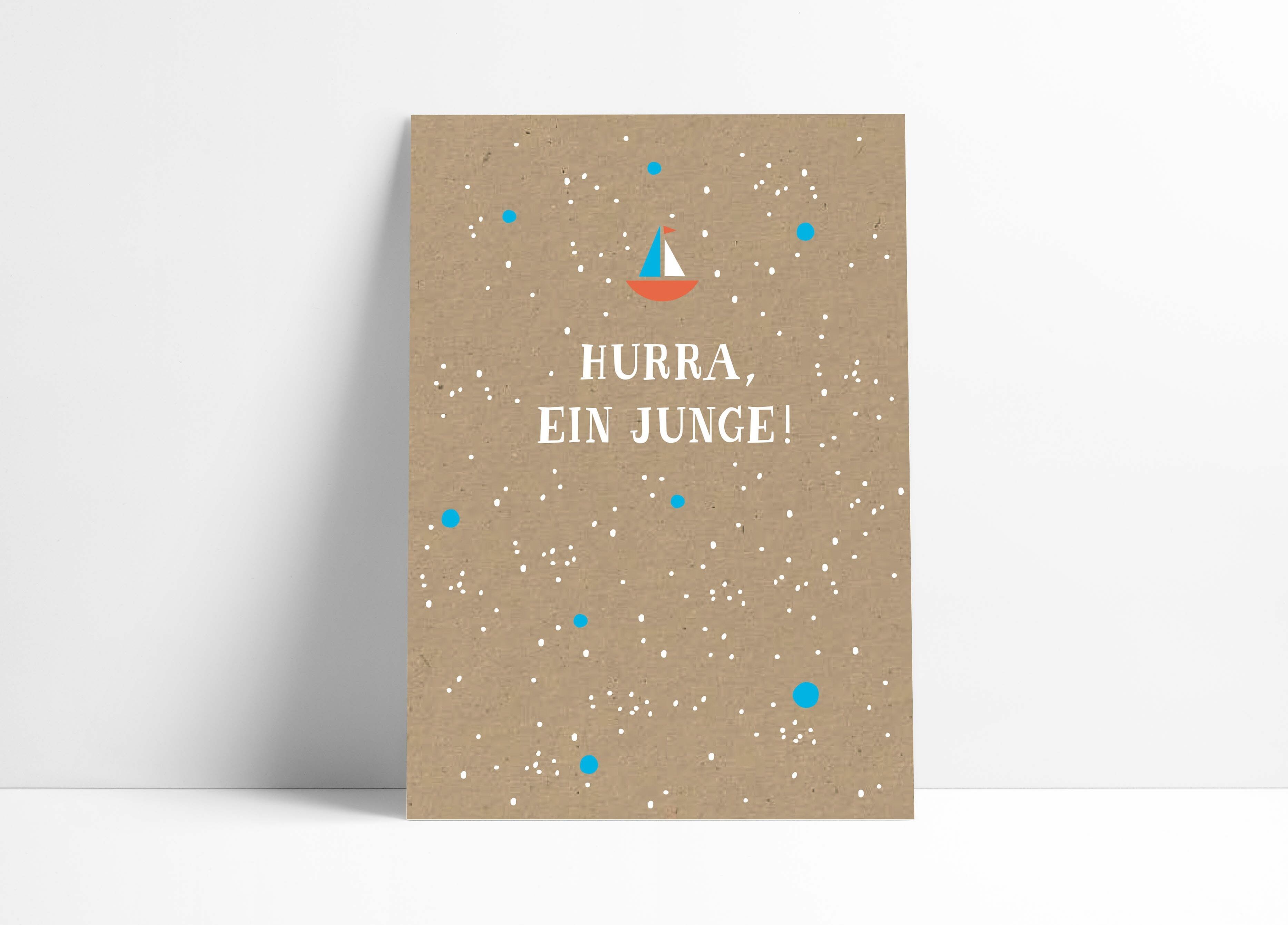 Cartolina // Evviva, un ragazzo!