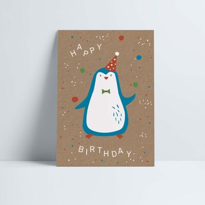 Cartolina // Pinguino di compleanno