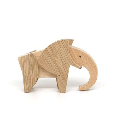 Handgefertigtes magnetisches Holzspielzeug Esnaf - Tierreich - Elefant