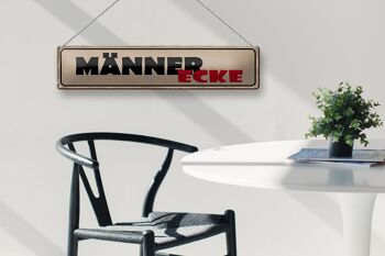 Panneau en étain disant 46x10cm, décoration murale pour cadeau d'angle pour hommes 3