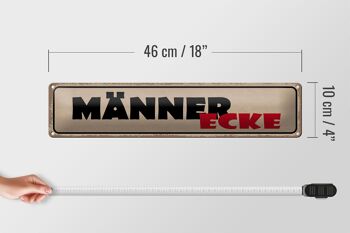 Panneau en étain disant 46x10cm, décoration murale pour cadeau d'angle pour hommes 4