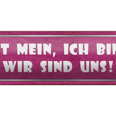 Blechschild Spruch 46x10cm du bist mein ich dein wir uns Dekoration