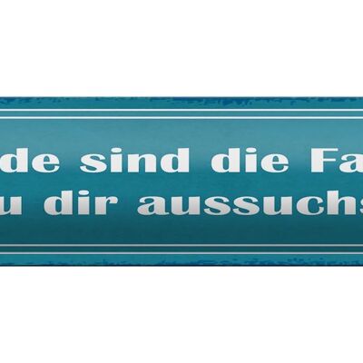 Blechschild Spruch 46x10cm Freunde sind Familie die du Dekoration