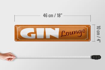 Plaque en tôle note 46x10cm, décoration cadeau GIN Lounge 4