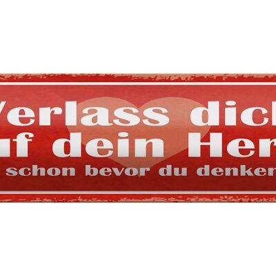 Targa in metallo con scritta 46x10 cm affidati alla decorazione del tuo cuore