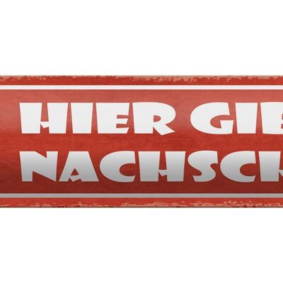 Blechschild Spruch 46x10cm Bier hier gibt`s Nachschub Dekoration