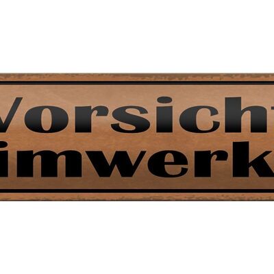 Blechschild Hinweis 46x10cm Vorsicht Heimwerker Dekoration