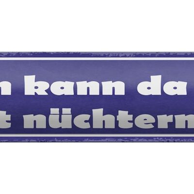 Blechschild Spruch 46x10cm Bier kann da nicht nüchtern hin Dekoration