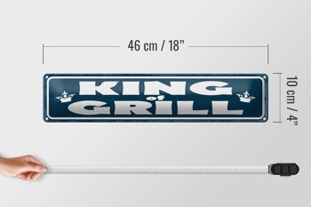 Panneau en étain 46x10cm, décoration de grillades King of Grill 4