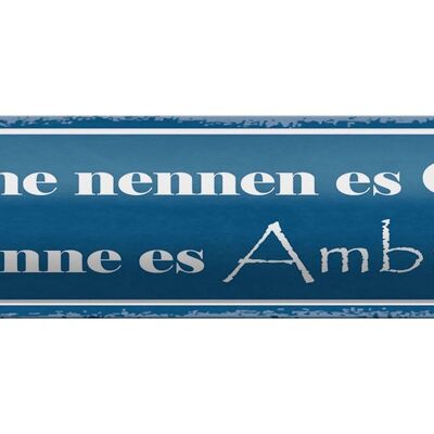 Blechschild Spruch 46x10cm manche nennen es Chaos ich nenne Dekoration