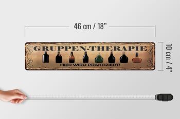 Panneau en étain indiquant une thérapie de groupe de bière, 46x10cm, voici une décoration 4