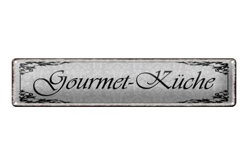 Plaque en tôle note 46x10cm Gourmet - décoration gourmande cuisine 1
