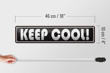 Plaque en étain disant 46x10cm Keep cool decoration 4