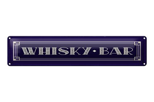 Blechschild 46x10cm Whisky Bar Dekoration