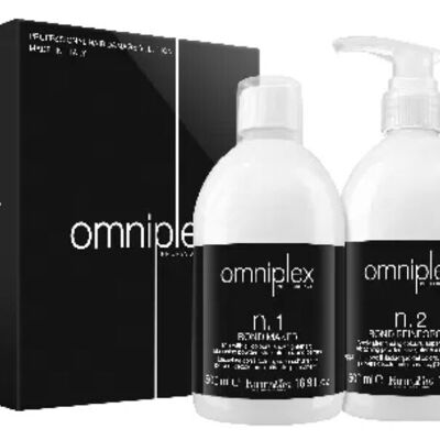 Kit de cuidado del cabello OMNIPLEX - Cuidado intensivo y crema, 2 x 500 ml