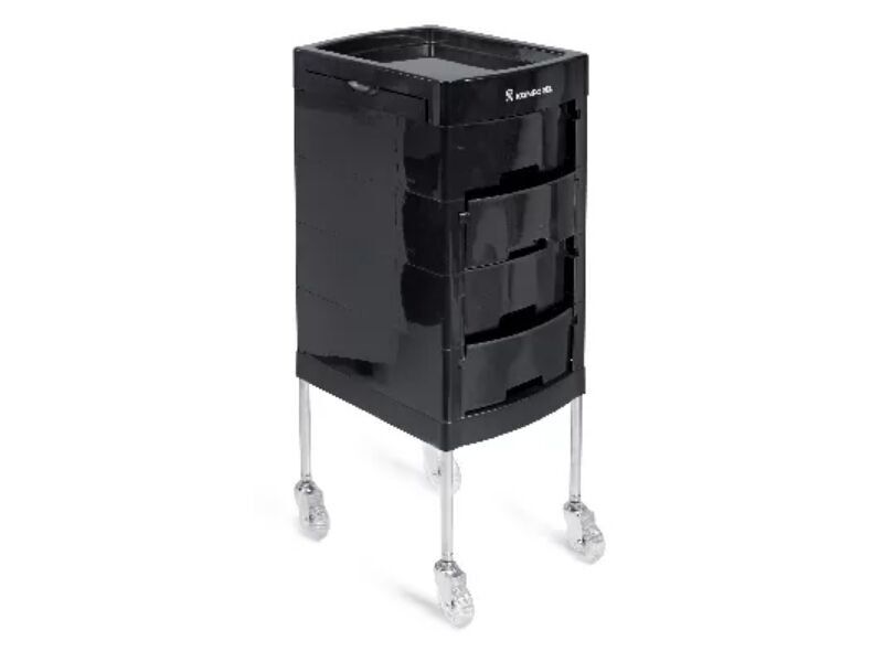 Tavolo COLOBLEACH nero 4 cassetti e 2 piani