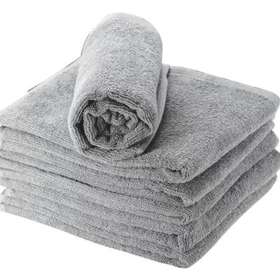 Hellgraues Handtuch aus 100 % Baumwolle (50 x 90 cm) x6