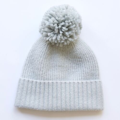 Grey Bobble Hat