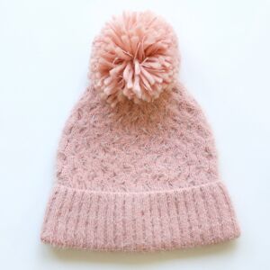 Bonnet à Pompon Rose