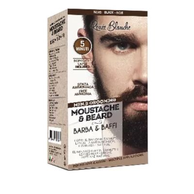 Kit Colorazione Barba e Baffi Neri - Completo di Accessori