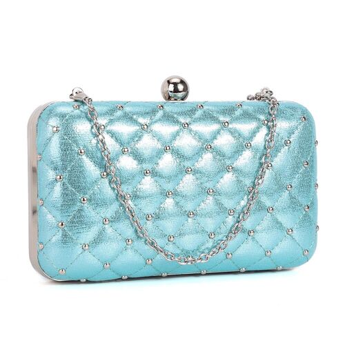 Alexis Quilted & Studded Box Clutch