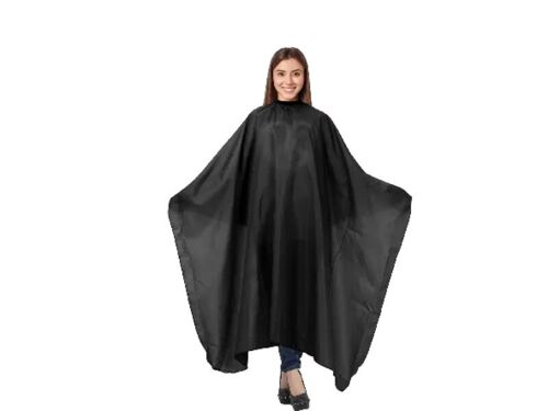 Cape Poncho BAZIK - Noir, 125 x 145 cm, Polyester Taffeta