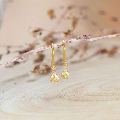Boucles d'oreilles crochet Bouddha
