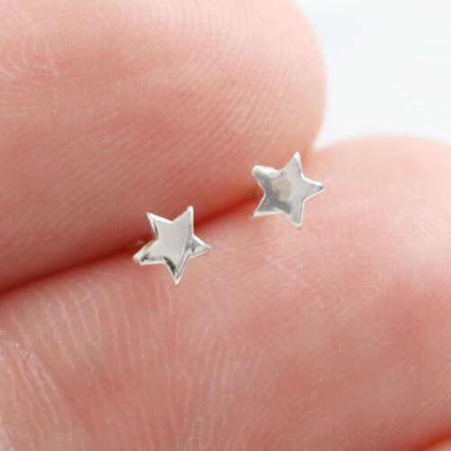 Tiny Star studs in 925 silver.