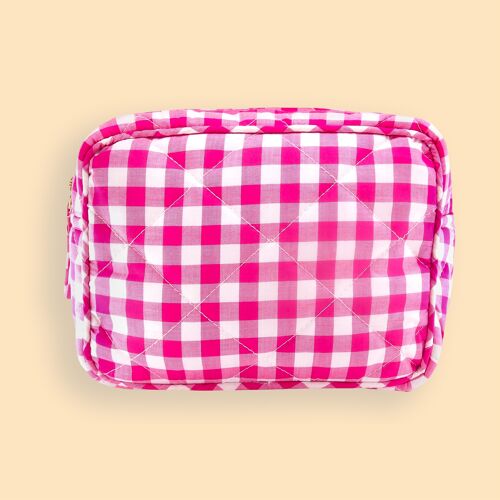 TOILETRY BAG - Devoted Pink - Handmade Cotton