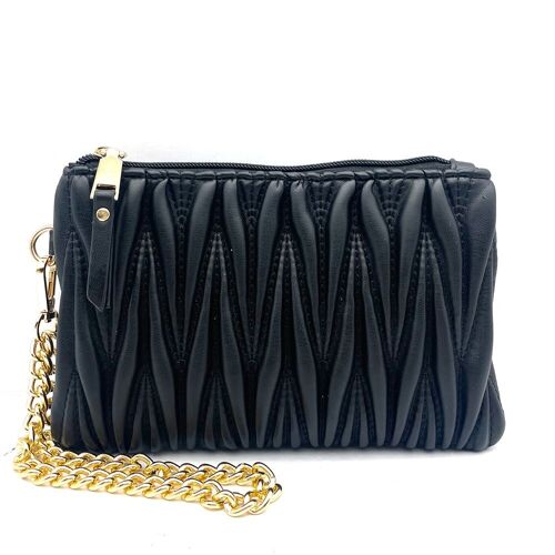 Amber Handheld Padded Clutch Bag