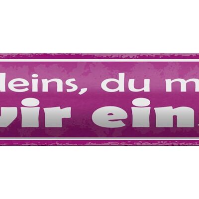 Tin sign saying 46x10cm I'm yours you're mine we're one decoration