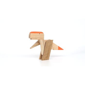 Jouets magnétiques faits main en bois - Jeu de dinosaures - T.Rex 3