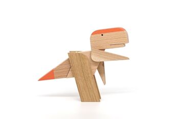 Jouets magnétiques faits main en bois - Jeu de dinosaures - T.Rex 10
