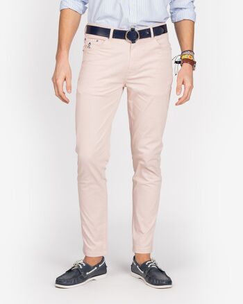Pantalon rose pâle à cinq poches 2