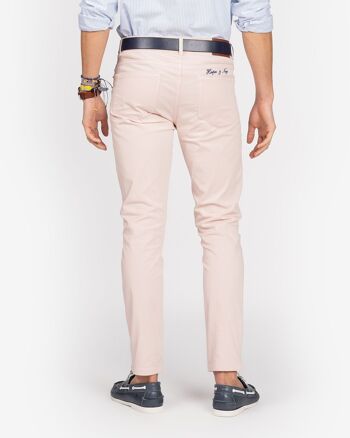 Pantalon rose pâle à cinq poches 3