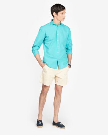 CHEMISE SARDAIGNE TURQUOISE 3